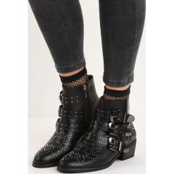 Buty zimowe damskie: Czarne Botki More Funs