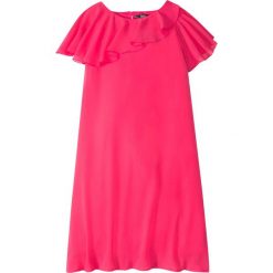 Sukienki dziewczęce: Sukienka z falbanami bonprix różowy hibiskus