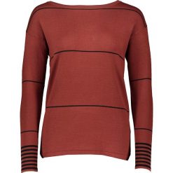Sweter "Vive" w kolorze rdzawoczerwono-czarnym. Czerwone swetry damskie Kaffe, m, w paski, bez rękawów, bez kaptura. W wyprzedaży za 109,95 zł.