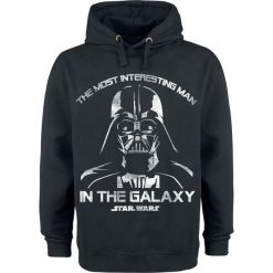 Star Wars Darth Vader - Most Interesting Man Bluza z kapturem czarny. Czarne bluzy męskie marki Star Wars, l, z motywem z bajki, retro, z kapturem, bez rękawów, z kapturem. Za 144,90 zł.