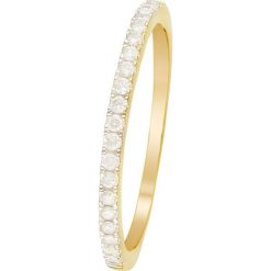Złoty pierścionek z diamentami. Żółte pierścionki damskie Diamond & Co, z diamentem, złote. W wyprzedaży za 747,95 zł.