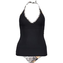 Stroje dwuczęściowe damskie: Tankini w kolorze czarnym