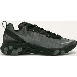 Nike Sportswear - Buty React Element 55. Czarne sneakersy męskie Nike Sportswear, z okrągłym noskiem, na sznurówki. W wyprzedaży za 479,90 zł.
