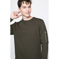 Brave Soul - Bluza Jacobb. Szare bluzy męskie marki Brave Soul, s, bez wzorów, z bawełny, z okrągłym kołnierzem, bez rękawów, bez kaptura. W wyprzedaży za 49,90 zł.