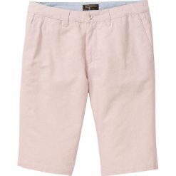 Bermudy chino z batystu bonprix stary jasnoróżowy. Różowe spodenki i szorty męskie bonprix, m, bez wzorów, retro. Za 69,99 zł.