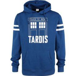 Doctor Who Tardis Bluza z kapturem niebieski. Niebieskie bluzy męskie marki Doctor Who, l, z nadrukiem, z kapturem, bez rękawów, z kapturem. Za 184,90 zł.