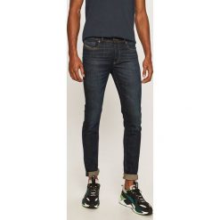 Diesel - Jeansy Sleenker. Niebieskie jeansy męskie Diesel, bez wzorów. Za 749,90 zł.