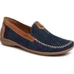 Mokasyny GABOR - 46.090.46 Navy/Copper. Pomarańczowe mokasyny damskie Gabor, na co dzień, bez wzorów, ze skóry, bez obcasa, na płaskiej podeszwie, bez zapięcia. Za 379,00 zł.