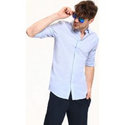 KOSZULA DŁUGI RĘKAW MĘSKA SLIM FIT. Szare koszule męskie slim Top Secret, na lato, m, z długim rękawem. Za 34,99 zł.