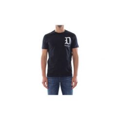 T-shirty z krótkim rękawem Dondup US198 JF0234U. Niebieskie koszulki męskie Dondup, s, bez wzorów, bez kołnierzyka, krótkie. Za 226,43 zł.