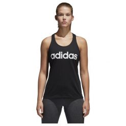 KOSZULKA ADIDAS SLIM TANK S97209. Czarne koszulki damskie marki Adidas, s, bez wzorów, bez kołnierzyka, bez rękawów. Za 59,00 zł.