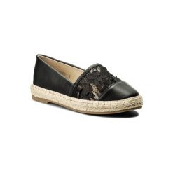 JENNY FAIRY WS56700-7. Czarne espadryle damskie Jenny Fairy, bez wzorów, ze skóry ekologicznej, bez obcasa. Za 69,99 zł.