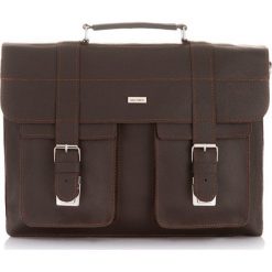 BrĄzowa skÓrzana teczka torba mĘska vintage paolo peruzzi. Pomarańczowe torby męskie skórzane w paski, ze skóry, vintage. Za 399,00 zł.