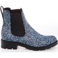 Ocieplane sztyblety na płaskim obcasie - skóra naturalna - model 479 - kolor mozaika. Szare botki damskie Zapato, na zimę, z jeansu, eleganckie, na niskim obcasie, na obcasie, bez zapięcia. Za 399,00 zł.
