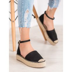 Espadryle ze sprzĄczkĄ. Espadryle damskie SHELOVET, bez wzorów, z zamszu, bez obcasa. Za 89,00 zł.