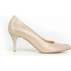 Szpilki - skóra naturalna - model 972 - kolor złoty. Żółte czółenka damskie Zapato, ze skóry. Za 319,00 zł.