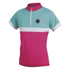 Etape Koszulka Rowerowa Bambino Pink/Aqua 152/158. Różowe t-shirty dziewczęce marki Etape. Za 79,00 zł.