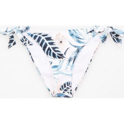 Bikini: Dół od bikini w tropikalne kwiaty – Kremowy