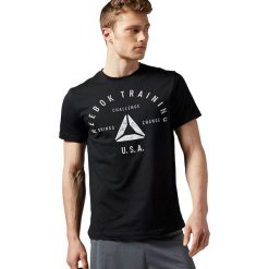 Reebok Koszulka męska Stamp Graphic Tee czarna r. S (AY1050). Czarne t-shirty męskie Reebok, s. Za 96,38 zł.