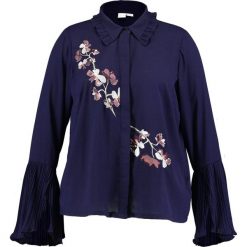Koszule wiązane damskie: Lost Ink Plus WITH EMBROIDERY Koszula navy