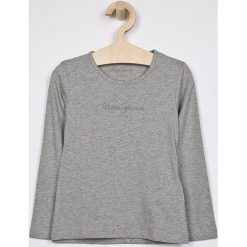 Pepe Jeans - Longsleeve dziecięcy Hana Glitter 128-180 cm. Białe bluzki dziewczęce z nadrukiem, z elastanu, z okrągłym kołnierzem, długie. Za 99,90 zł.