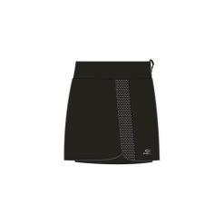 Spodenki do biegania RUN DRY + damskie. Czarne spodenki sportowe damskie KALENJI, l, bez wzorów, z elastanu, do biegania. Za 69,99 zł.