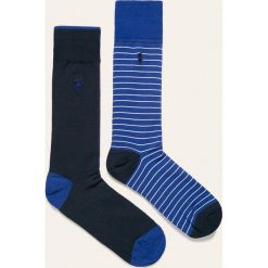 Polo Ralph Lauren - Skarpetki (2-pack). Niebieskie skarpetki męskie Polo Ralph Lauren, bez wzorów, z elastanu. W wyprzedaży za 89,90 zł.