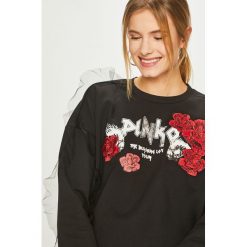 Pinko - Bluza. Czarne bluzy damskie marki Pinko, s, z nadrukiem, z bawełny, bez rękawów, bez kaptura. Za 859,90 zł.