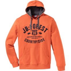 Bluza z kapturem Regular Fit bonprix miedziany pomarańczowy. Czerwone bluzy męskie bonprix, s, z nadrukiem, z kapturem, bez rękawów, z kapturem. Za 99,99 zł.