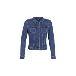 Kurtki jeansowe Tommy Jeans SLIM TRUCKER VIVIANNE OCTMD. Niebieskie kurtki damskie marki Tommy Jeans, s, bez wzorów, z jeansu, bez kaptura. Za 439,00 zł.