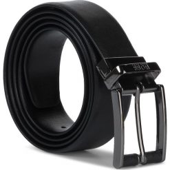 Pasek Męski BOSS - Felix 50397963 10199106 01 001. Czarne paski męskie Boss, w paski, ze skóry. Za 549,00 zł.