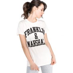 Franklin & Marshall Koszulka Biały. Białe podkoszulki męskie Franklin Marshall, m, z nadrukiem, z bawełny, bez kołnierzyka. Za 154,95 zł.