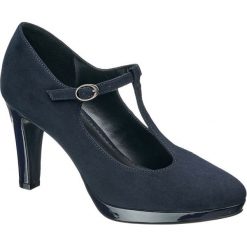 Czółenka damskie Graceland niebieskie. Niebieskie buty ślubne damskie marki Graceland, ze skóry, na obcasie. Za 69,00 zł.
