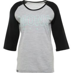 Topy sportowe damskie: Mons Royale PHOENIX 3/4 RAGLAN TEE BOX Koszulka sportowa black/grey marl