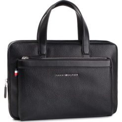 Torba na laptopa TOMMY HILFIGER - Th Downtown Slim Computer Bag AM0AM04623 002. Czarne torby męskie skórzane TOMMY HILFIGER, bez wzorów, ze skóry ekologicznej. Za 649,00 zł.