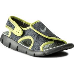 Sandały NIKE - Sunray Adjust 4 (GS/PS) 386518 013 Dark Grey/Wolf Grey/Volt. Szare sandały męskie marki Nike, z tworzywa sztucznego. Za 119,00 zł.