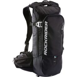 Plecak z bukłakiem na rower MTB ST 900 6 L. Czarne plecaki męskie ROCKRIDER, bez wzorów, z poliesteru, sportowe. Za 179,99 zł.