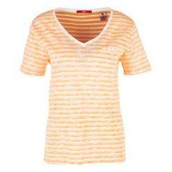 S.Oliver T-Shirt Damski 40 Żółty. Żółte koszulki damskie marki S.Oliver, s, bez wzorów, bez kołnierzyka, bez rękawów. Za 80,00 zł.