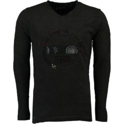 Koszulka "Judicael" w kolorze czarnym. Czarne bez kategorii marki Geographical Norway Women & Kids, z nadrukiem, z bawełny, z długim rękawem. W wyprzedaży za 56,95 zł.