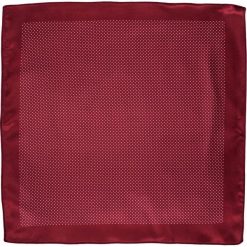 Bordowa Elegancka Poszetka Męska -ALTIES- w Drobne Białe Kropki, Groszki POSZALTS0340. Czerwone poszetki męskie Alties, w grochy, eleganckie. Za 27,00 zł.