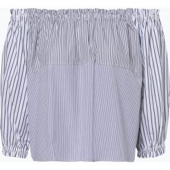 Marc Cain Collections - Bluzka damska, niebieski. Niebieskie bluzki damskie marki Marc Cain Collections, bez wzorów, bez kołnierzyka, bez rękawów. Za 649,95 zł.