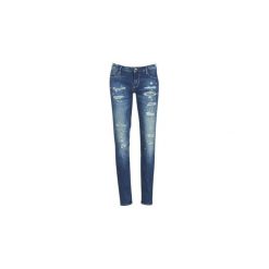 Jeansy slim fit Le Temps des Cerises 316. Niebieskie jeansy damskie marki Le Temps Des Cerises, bez wzorów, z jeansu. Za 495,20 zł.