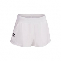 Spodenki tenis Sh Soft 500 damskie. Białe bermudy damskie ARTENGO, z elastanu. W wyprzedaży za 34,99 zł.