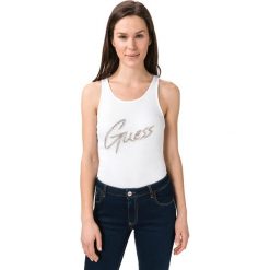 Guess Babe Podkoszulek Biały. Białe podkoszulki damskie Guess, s, z aplikacjami, z bawełny, bez rękawów. Za 175,95 zł.