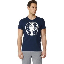 Adidas Koszulka męska Euro Logo granatowy r. L (AI5605). Niebieskie koszulki sportowe męskie Adidas, l. Za 69,17 zł.