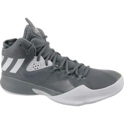 Adidas Dual Threat 2017 BY4179. Szare buty sportowe męskie Adidas, z tkaniny, bez zapięcia, do koszykówki. W wyprzedaży za 269,99 zł.