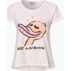 Grace - T-shirt damski, różowy. Szare t-shirty damskie marki Laona, s, w koronkowe wzory, z koronki. Za 399,95 zł.