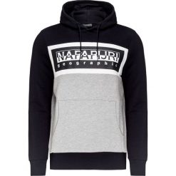 Bluza NAPAPIJRI BEK. Szare bluzy męskie Napapijri, z nadrukiem, z dzianiny, z kapturem, bez rękawów, z kapturem. W wyprzedaży za 264,00 zł.