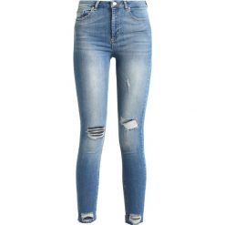 Boyfriendy damskie: Miss Selfridge BUSTED HEM LIZZIE Jeans Skinny Fit blue