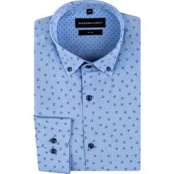 Koszula SIMONE KDNS000761. Niebieskie koszule męskie Giacomo Conti, m, bez wzorów, z bawełny, button down, z długim rękawem. Za 199,00 zł.